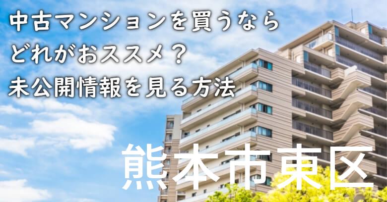熊本市東区の中古マンションを買うならどれがおススメ？掘り出し物件の探し方や未公開情報を見る方法など